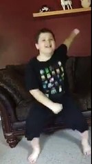 Funny kid dancing to Peanut Butter Jelly song