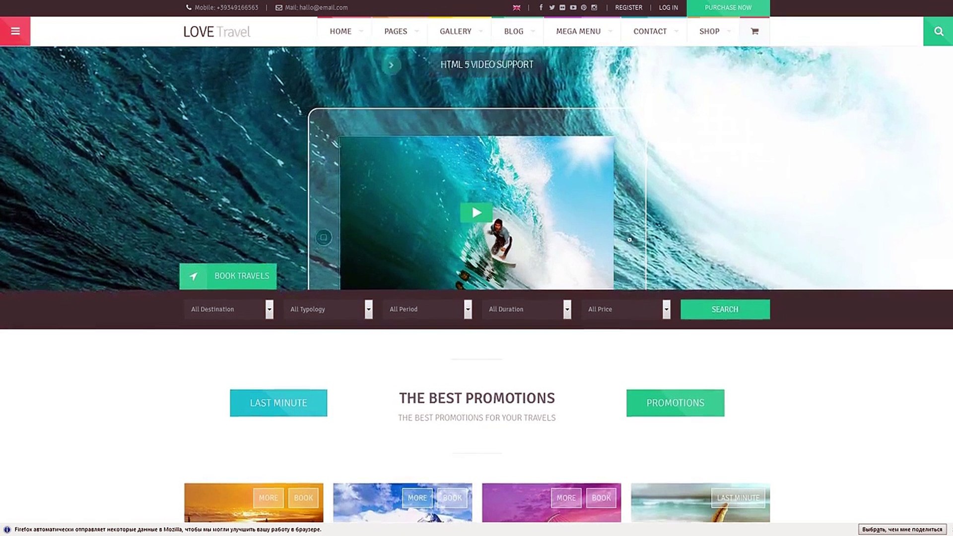 Love Travel - Creative Travel Agency WordPress