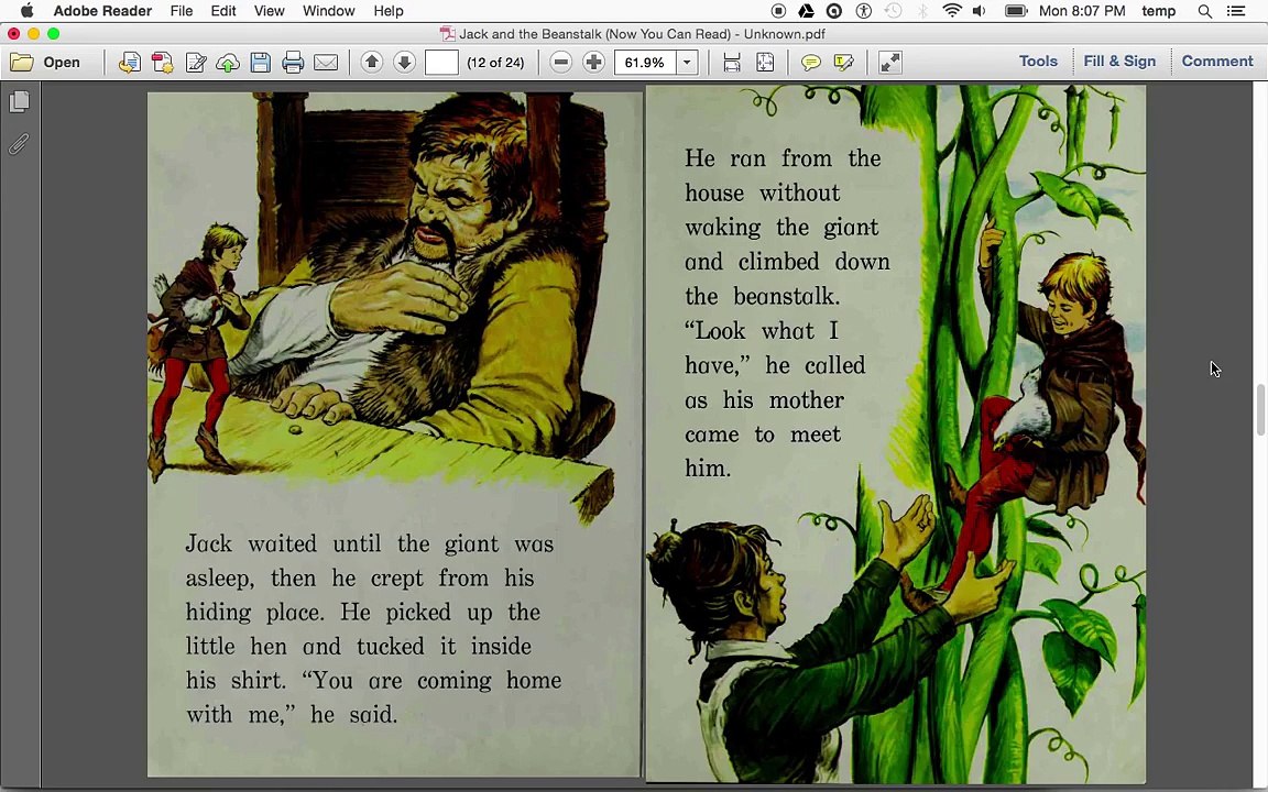 Jack and the Beanstalk (III) (read aloud)