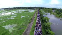 Ridiculously Overcrowded Train in Bangladesh (Drone Cam)