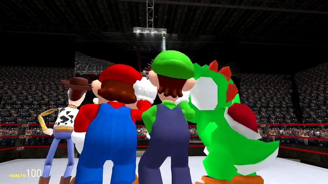 Gmod Sandbox Funny Moments ♥ Banana Bus Dance, Boxing Arena, Yoshi Player Model Garry's Mod