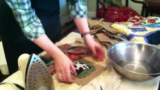 Binding a Hooked Rug with Deanne Fitzpatrick.MOV
