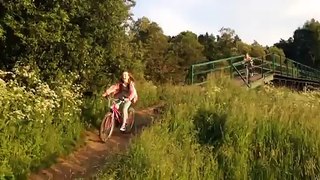 Little Girl Speeds into the Weeds | Biking fails