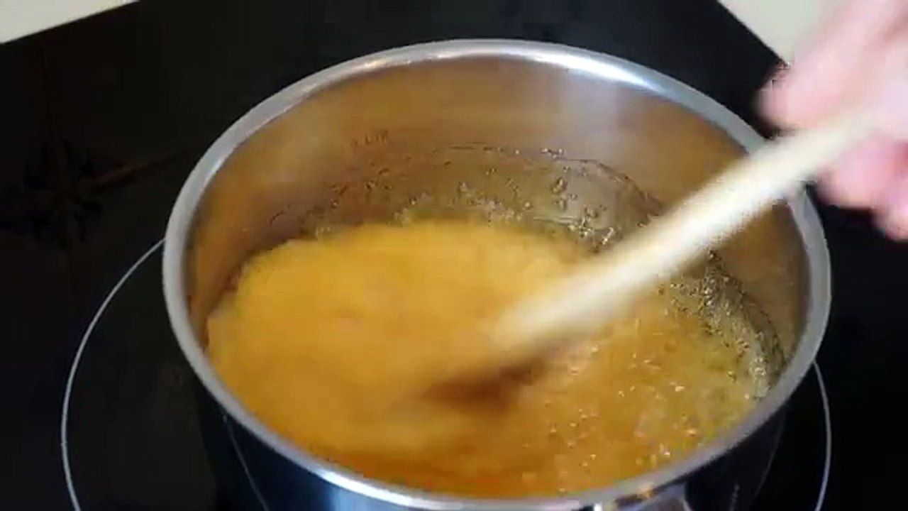 Recipe of the sauce in the caramel