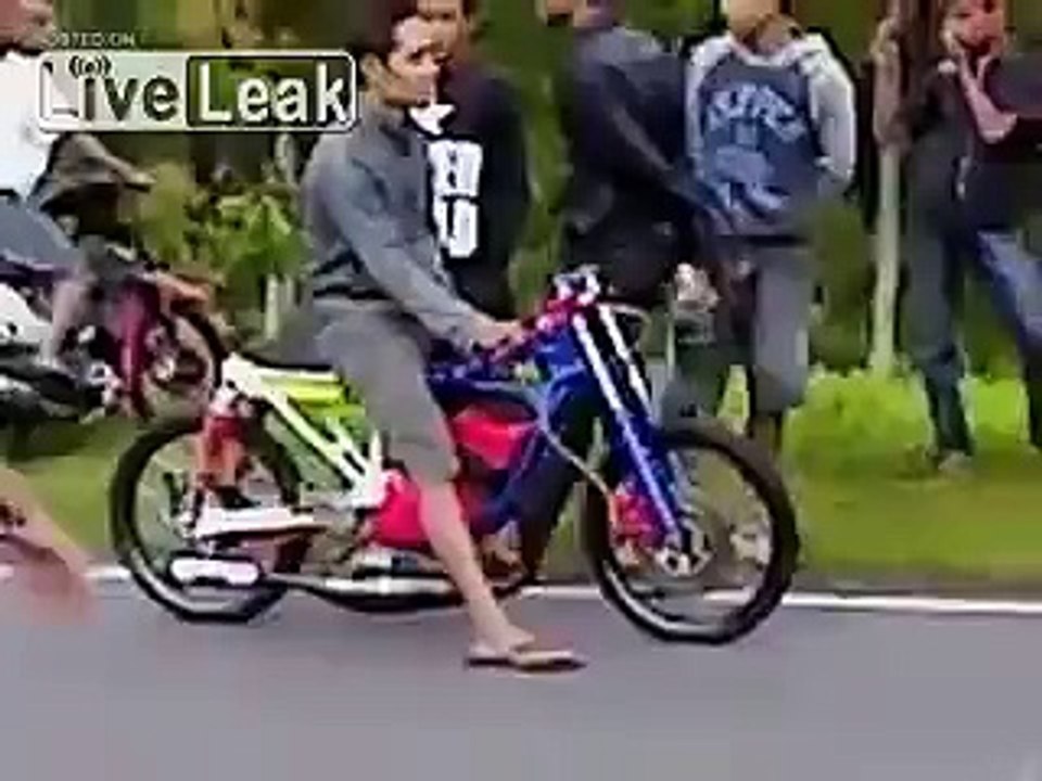 Wild drag racing motorcycle RX KING in Glonggong,, by donorojo