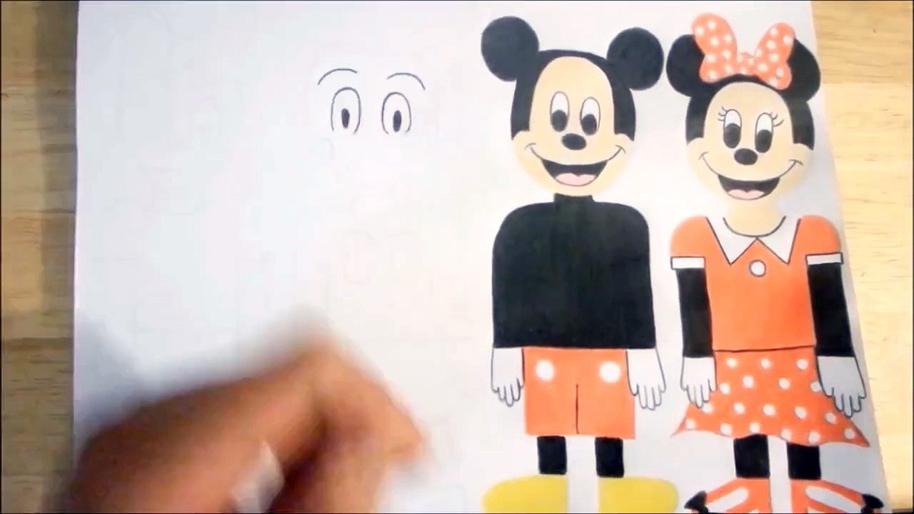 How to draw Mickey Mouse, Minnie Mouse,Donald Duck, and Daisy Duck [Speed Drawing]