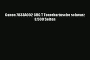 Canon 7833A002 CRG T Tonerkartusche schwarz 3500 Seiten