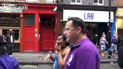 *FIGHT* Lesbian Feminist Calls Bouncer "Black C*nt"