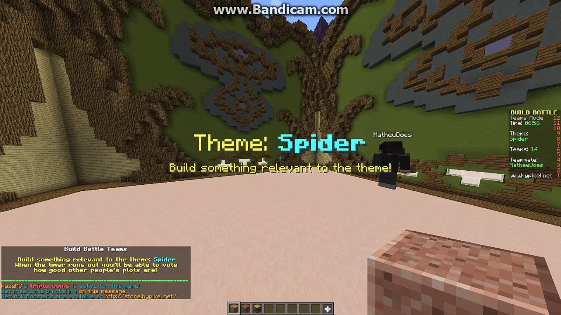 Minecraft Team Build Battle Spider Theme Video Dailymotion - build battle roblox