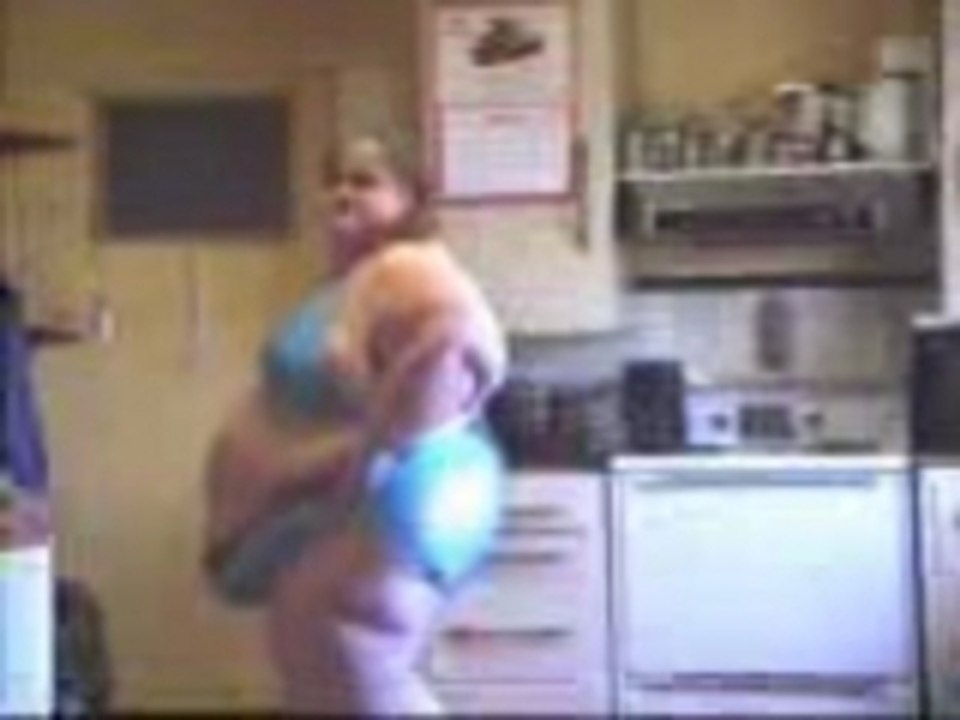 sexy lady in a bikini salsa