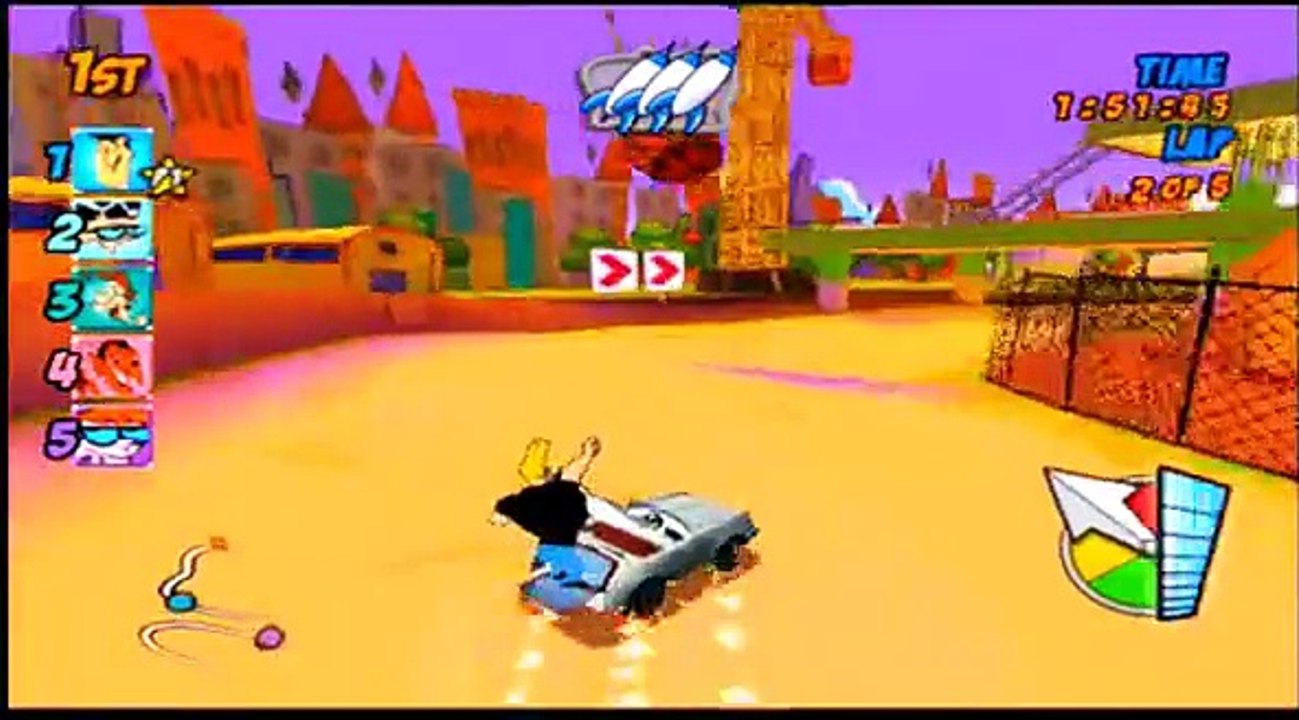 Cartoon Network Racing PS2 Professor Utonium And Johnny Bravo Gameplay