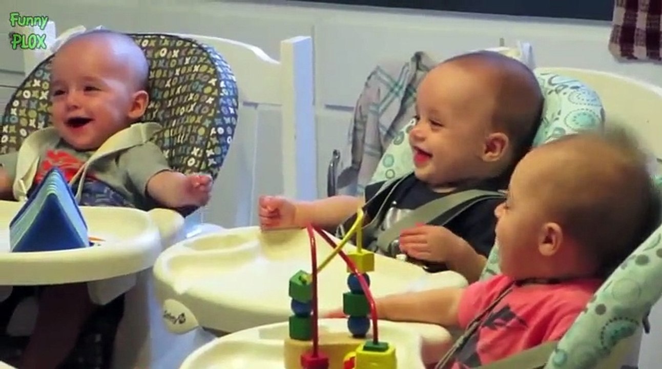 Funny Triplet Babies Laughing Compilation 2014...