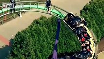 Roller Coaster Rescue After Ride Gets Stuck