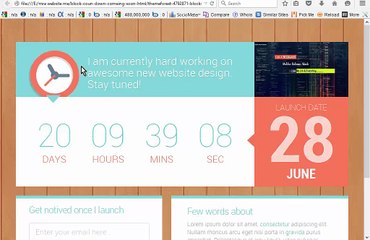 how to create html coming soon and countdown website