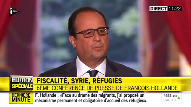 François Hollande - Syrie : Des vols de reconnaissance , mais pas de troupes au sol