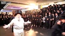 Hasidic Orthodox Jewish Men Dance At Wedding