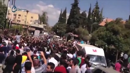 استمرار المظاهرات بالسويداء بعد اغتيال الشيـخ وحيد البلعوس