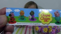 Miss Katy   Свинка Пеппа Чупа Чупс шары с сюрприз открываем игрушки Peppa Pig Chupa Chups surprise b