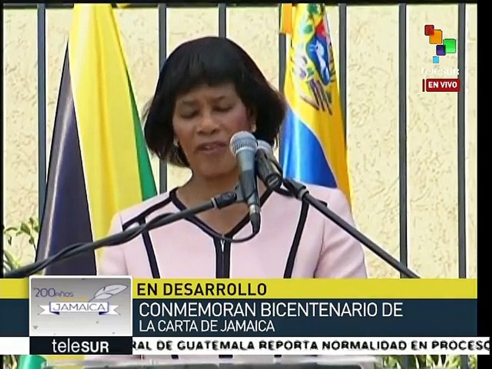 Simpson-Miller: El Caribe comparte historia por Simón Bolívar