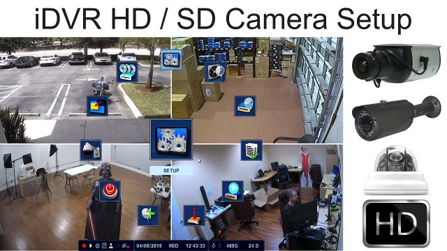 Analog / HD CCTV Camera Hybrid Setup for iDVR Surveillance DVRs