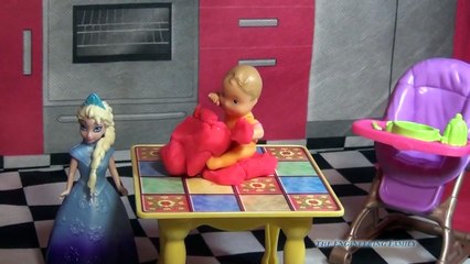 FROZEN Disney Queen Elsa a Day in Her Life With Play Doh and Baby Abbie a Frozen Parody アナ
