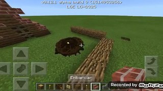 Minecraft PE Tutorial Como Fazer Fogueira Realista