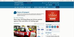 Hong Kong Taxi Drivers are angry at Uber
