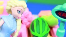 Peppa Pig goes Shopping Disney Frozen Queen Elsa Cashier Play Doh Watermelon AllToyCollector