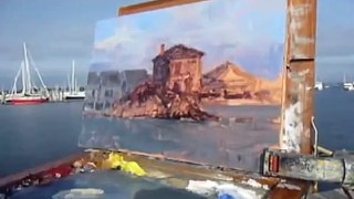 Plein Air Painting Demo: Ida Lewis Yacht Club, Newport, RI, Jonathan McPhillips Fine Art