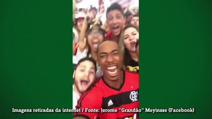 Na arquibancada do Maraca, Pivô americano do Flamengo enlouquece com clássico