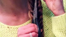 fishtail braid  hair with rubber bands