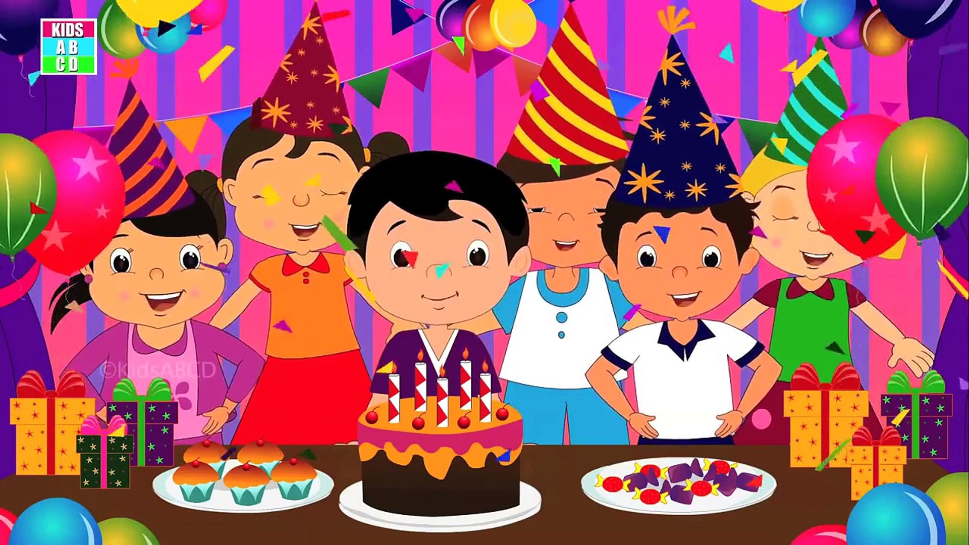Happy Birthday Song 3D Animation English Nursery Rhymes Songs For Children  