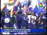 Evo Morales y García Linera participan del cierre de campaña en Cochabamba 1/3