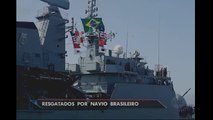 Marinha brasileira resgata 220 refugiados no Mediterrâneo
