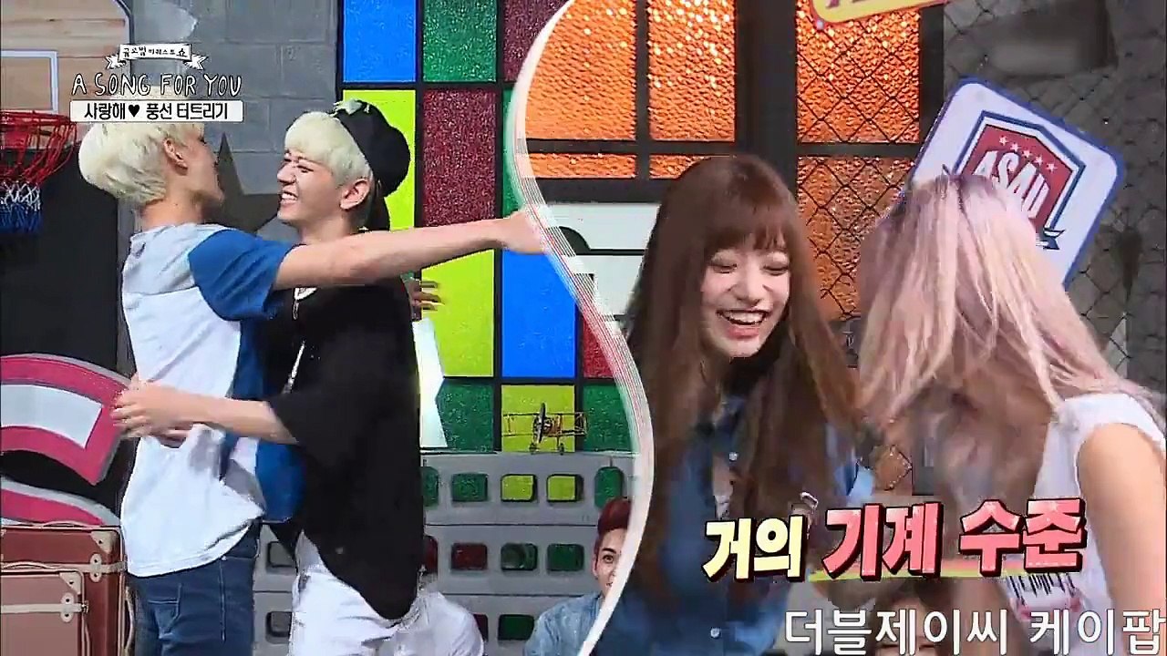 150906 JJCC - 더블제이씨 Round 5 Balloon Popping Game