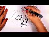 How to Draw a Panda Bear Face Cartoon Step by Step   Cute Panda Bear Drawing