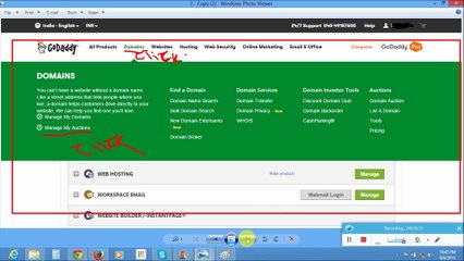 How to see own auction domains in Godady account