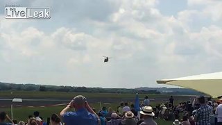 Chinook (CH47) performs quick stop then takes a bow after display...