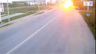 CCTV-Car Explodes On Highway