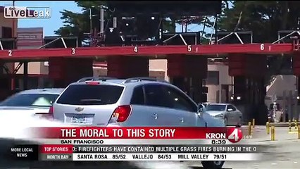 Biker goes out of his way to be a Jackass and Karma catches up