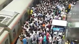 Bejing Metro morning rush