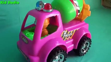 Xe ô tô bê tông đồ chơi   Cement mixer truck by Kid Studio