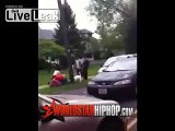 2 PITBULLS attack OLD LADY == in the hood == >>> volume warning