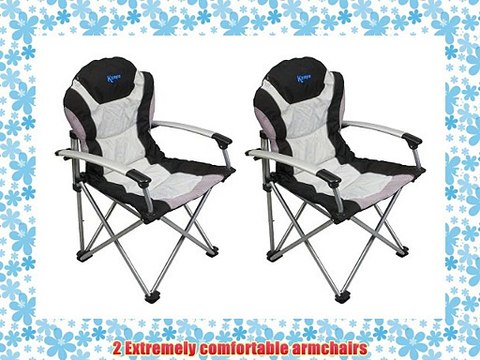 2X KAMPA THE GUV'NOR FOLDING ARMCHAIR CAMPING FOLDABLE PORTABLE GARDEN FURNITURE