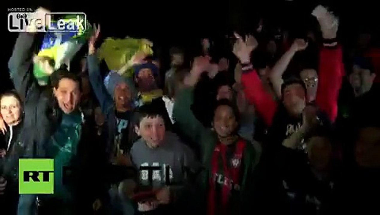 Brazil: Spanish team arrive to fans chanting "Brazil, Brazil, Brazil!"