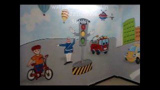 Play school & kindergarten class room wall cartoon paintings undertaken Mumbai