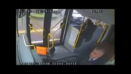 CCTV-Bus Driver V/S Lady Fight Footage