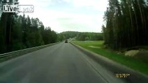 Dash cam captures Russian Driver Lucky Escape from Hades
