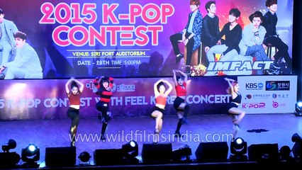 Girls from India dance Korean Pop : 5 feet at K-Pop 2015