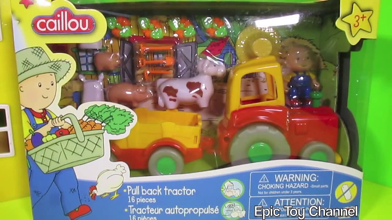 CAILLOU Full Video with PEPPA PIG Nickelodeon Toy Demonstration  Caillou Toy Farm Set  Parody